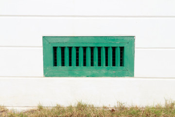 The Vents of cellar on the grass
