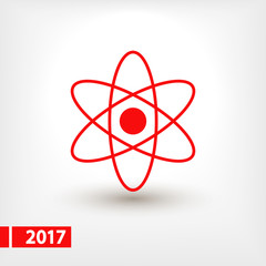 abstract physics science model icon, vector illustration. Flat design style