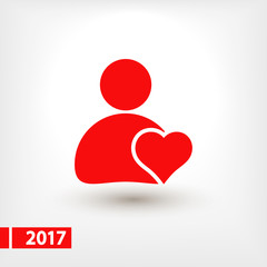 Business man icon, vector illustration. Flat design style