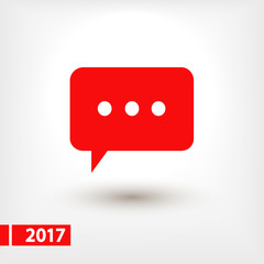 Speech bubbles icon. vector illustration with soft shadow on a gray background