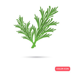 Rosemary twig color flat icon for web and mobile design