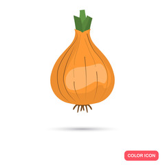 Onion color flat icon for web and mobile design