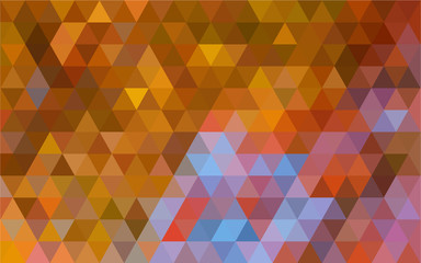 Vector photo of multi orange tone colour in repeated triangle shape abstract.