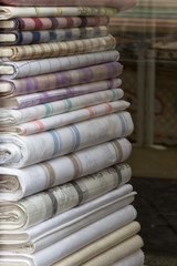 Fototapeta premium I tessuti nella merceria