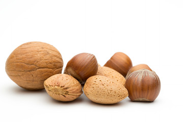 Small pile of assorted nuts