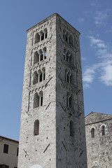 Fototapeta na wymiar MedievalTower Church Architectural Details Italy