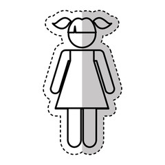 little girl student avatar vector illustration design