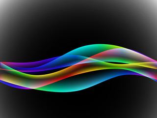 dinamyc flow, stylized  waves, vector