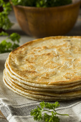 Homemade Flour Indian Paratha Bread