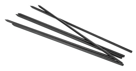 pencil lead isplate on white background