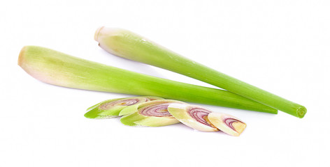 lemon grass slice  on white background