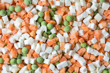 Frozen vegetables background pattern