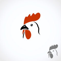 Rooster icon vector. Vector