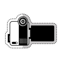 Fototapeta na wymiar handy cam device isolated icon vector illustration design