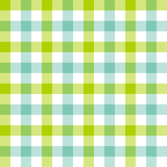 Green blue check tablecloth seamless pattern