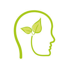 Think green ecology icon vector illustration graphic design