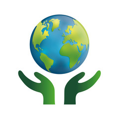 Save the world icon vector illustration graphic design