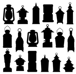The lantern one/ vector graphic of shadow (silhouette) of The lanterns © arm_vittavat