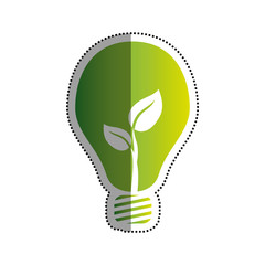 Think green ecology icon vector illustration graphic design