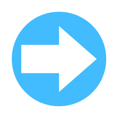 Arrow sign direction icon circle button flat style