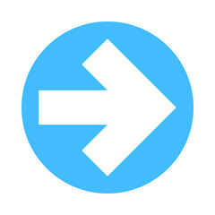 Arrow sign direction icon circle button flat style