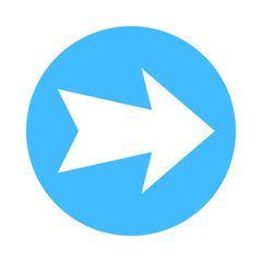 Arrow sign direction icon circle button flat style