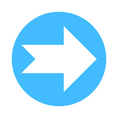 Arrow sign direction icon circle button flat style