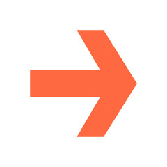 Arrow icon direction button pointer sign flat