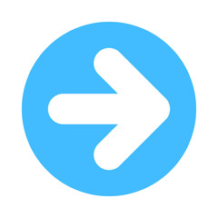 Arrow sign direction icon circle button flat style