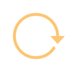 Arrow sign rotation icon reload button refresh symbol flat style