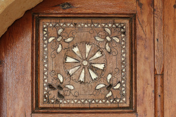 Wooden Door Decoration Detail Architectural