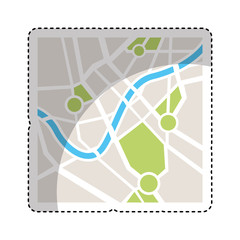 map paper guide isolated icon vector illustration design