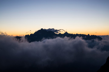 Picos de europa. Sea of clouds the best mountains in the World. 