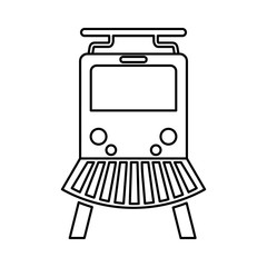 train silhouette isolated icon vector illustration design