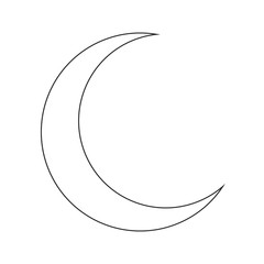 Naklejka premium crescent moon silhouette vector symbol icon design.