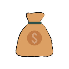Bag of money icon vector illustration graphic design