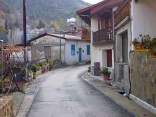pituresquue mountain village in troodos
