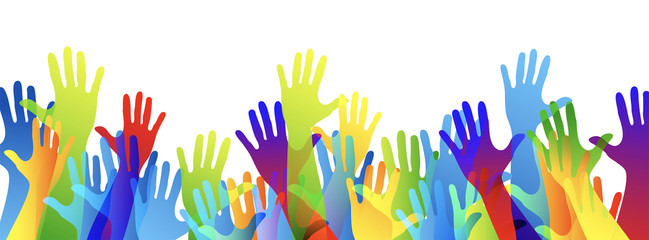 mani pace comunità colori