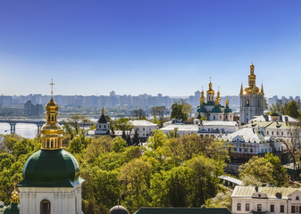Uitzicht op de Kiev-Pechersk Lavra, Kiev, Oekraïne