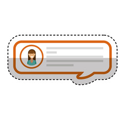 speech bubble blog icon vector illustration design