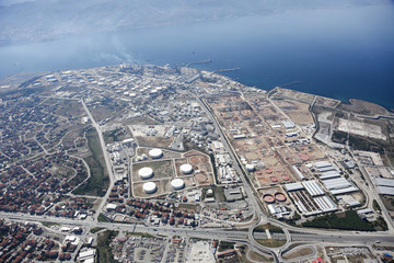 Aerial View of an Industrial Zone