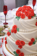 Colorful Cakes on the occasion. The occasion. Birthday.Close-up.
