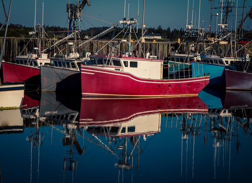 fishing boats in Nova Scotia