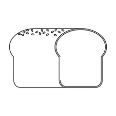 bread icon over white background. bakery products concept. vector illustration