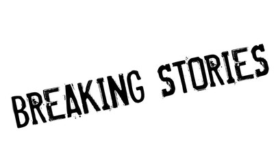 Breaking Stories rubber stamp