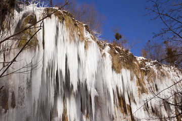 Plitvice lakes national park in Croatia, winter edition