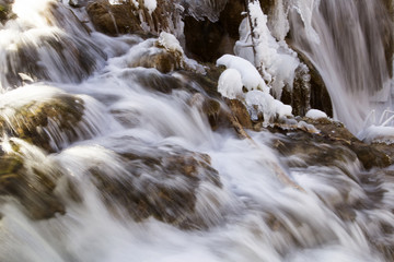 Plitvice lakes national park in Croatia, winter edition