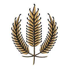 ears of wheat icon over white background. vector illustration
