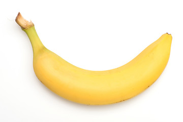 yellow banana isolated on white