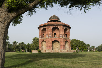 Sher mandal inside purana qila complex in Delhi, India, Asia.